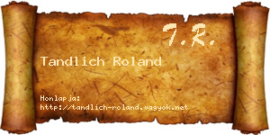Tandlich Roland névjegykártya